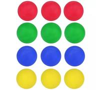 eMKay® Pack of 12 High Bounce Dog Ball - 6.3cm | Assorted Red, Green, Yellow & Blue | Hard Natural Rubber | Tough Dog Toy Balls for Fetch Play | Bulk Bouncy Balls for Dogs