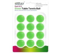 eMKay® Pack of 12 Ping Pong Table Tennis Balls (3-Star 40+ High-Performance ABS Material Training Balls) Ideal for Indoor and Outdoor Table Tennis - GREEN