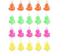 eMKay® Pack of 20 Neon Weighted Ducks with Hooks - 7 cm Plastic Hook-a-Duck Game Toys in 4 Assorted Colours for Fundraisers, Fairs & Party Games