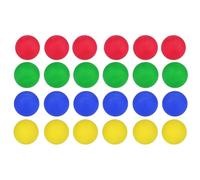 eMKay® Pack of 24 High Bounce Dog Balls - 6.3cm | Assorted Red, Green, Yellow & Blue | Hard Natural Rubber | Tough Dog Toy Balls for Fetch Play | Value Pet Toy Bulk Pack