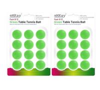eMKay® Pack of 24 Ping Pong Table Tennis Balls (3-Star 40+ High-Performance ABS Material Training Balls) Ideal for Indoor and Outdoor Table Tennis - GREEN