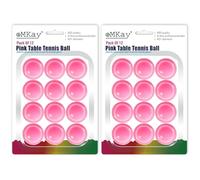 eMKay® Pack of 24 Ping Pong Table Tennis Balls (3-Star 40+ High-Performance ABS Material Training Balls) Ideal for Indoor and Outdoor Table Tennis - PINK