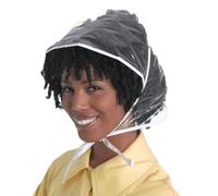 eMKay® Pack of 3 Clear Plastic Rain Bonnet with Visor - Foldable Reusable Waterproof Rain Plastic Scarf Rain Waterproof Hats for Women Wear Rain Cover Rain Cap for Head for Rainy and Snowy Weather
