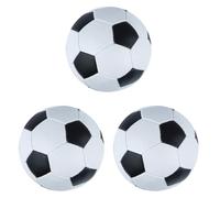 eMKay® Pack of 3 Soft Mini Football (Black/White) - 9cm Lightweight Foam-Filled Stitched Ball for Kids - Indoor & Outdoor Play Ball - Safe, Soft Toy Football for Boys & Girls