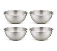 eMKay® Pack of 4 Stainless Steel Mixing Bowl 22CM | Mirror Polished Nesting Bowl for Baking Cooking & Food PREP | Lightweight DEEP Metal Bowl | Dishwasher Safe Stackable Rust Resistant