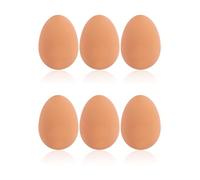 eMKay® Pack of 6 Bouncing Egg Jet Balls - Realistic Brown Egg-Shaped Rubber Bouncy Balls (5.4 cm) - Party Bag & Easter Filler