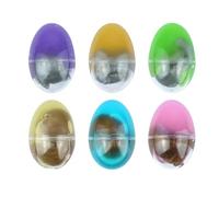 eMKay® Pack of 6 Mini Alien Eggs | Gooey Slime Surprise with Gold or Silver Aliens | Kids Party Bag Fillers, Lucky Dip Toys, Birthday Favours | 5.8cm Fun Novelty Toy for Children