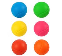 eMKay® Pack of 6 Soft Foam Balls for Kids - 70mm BLUE RED YELLOW PINK, ORANGE AND GREEN Sponge Tennis Throw Catch Balls Squishy Lightweight Safe Ball for Indoor Outdoor Games Parties & Sensory Play