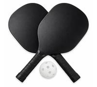 eMKay® Pickleball Paddle Set With Ball | 2 Player Pickleball Racket Set | Indoor Outdoor Pickleball Kit With 26 Hole Ball | Beginner Family Sports Set For Adults & Kids