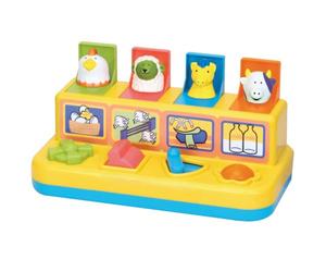eMKay® Pop-Up Farmyard Friends Sensory & Educational Toy for Toddlers 18 Months+ - Interactive Button & Multicolour Knob Animal Pop-Up Game for Toddlers - Multicolour Fine Motor Skills & Learning Toy