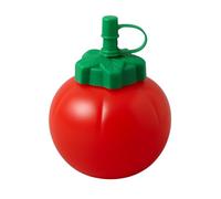 eMKay® RED Tomato Round Sauce Bottle Dispenser 10.5oz Squeezy Bottles with Nozzles, Plastic Sauce Dispenser with Twist on Cap Lids for Ketchup