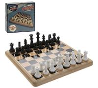 eMKay® Retro Chess Set - Vintage Style Wooden Board Game (21x21x5cm) - Classic Strategy Game in Solid Wood Box - Travel Toy & Gift for Kids and Adults