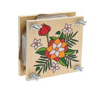 eMKay® Retro Flower Press - Wooden Flower Presser Kit (11x11x6cm) - Classic Craft Activity Toy for Kids and Adults - Vintage Nature Gift & Educational Fun