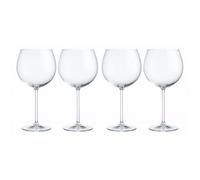 eMKay® Set of 4 Reusable Plastic Clear Balloon Gin Glasses - 600ml Plastic Copa de Balon Glasses for Gin & Tonic, Cocktails Drinks - Shatterproof PS Drinkware for BBQs, Picnics & Outdoor Parties