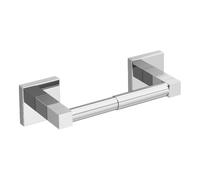 eMKay® Square Spring Loaded Wall Mounted Flexible Mounting Toilet Roll Holder | Chrome Wall Mounted Tissue Roll Holder | Concealed Mounting | Installation Fittings Included (DOUBLE MOUNT)