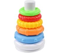 eMKay® Stacking Rings Baby Toy - Colourful Textured Ring Stacker for Toddlers, Montessori Sensory Toy for 6 Months+, Educational BPA-Free Learning Toy for Infants and Preschoolers