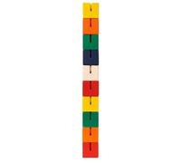 eMKay® Wooden Twist and Lock Blocks | Fidget Toy for Kids & Adults | Sensory Stress Relief & Fine Motor Skill Development | Classic Retro Cube Puzzle Toy | Bright Coloured Wooden Cubes