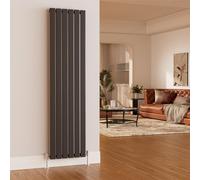EMKE 1800 x 450 mm Radiator Cover Anthracite Vertical Radiator Tall Radiator Wall Mounted Modern Single Flat Panel Radiators Central Heating Radiator Bathroom Radiators for Bedroom Sitting Room