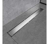 Emke 2 In 1 Linear Shower Drain 600mm, 304 Stainless Steel Floor Drain Invisible With Odor Stop And Hair Strainer