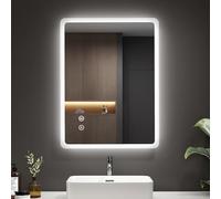 EMKE 45 × 60 cm LED Bathroom Mirror, Bluetooth, Shaver Socket