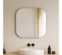 EMKE 50 × 50 cm Square Bathroom Mirror, Frameless Wall Mirror