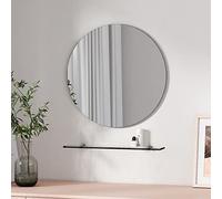 EMKE 50 cm Frameless Round Wall Mirror, Modern Bathroom Mirror