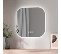 EMKE 60 × 60 cm Bathroom Mirror with Lights, Frameless, Dimmable