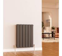 EMKE 600 x 450 mm Radiator Cover Anthracite Vertical Radiator Small Radiator Wall Mounted Modern Double Flat Panel Radiators Central Heating Radiator Bathroom Radiators for Bedroom Sitting Room