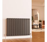 EMKE 600 x 830 mm Radiator Cover Anthracite Vertical Radiator Small Radiator Wall Mounted Modern Single Flat Panel Radiators Central Heating Radiator Bathroom Radiators for Bedroom Sitting Room