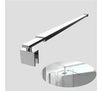 EMKE 700mm to 1200mm Telescopic Bar Support Bar Stainless Steel for Wet Room Shower Screen, Bath Panel, Fits 8-10mm Glass