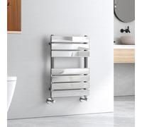 Emke Chrome Flat Panel Heated Towel Rail Bathroom Ladder Radiator Warmer Central Heating Towel Rails 650 X 450 mm