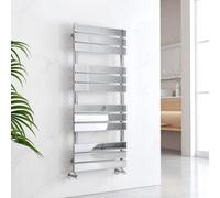 Emke Chrome Flat Panel Heated Towel Rail Central Heating Radiators For Bathroom 1200 X 500 mm Towel Radiator