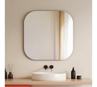 EMKE Framless Bathroom Mirrors 600x600mm, Small Wall Mirror Wall Mounted, Slim Square Mirror Wall Mounted, HD Mirrors for Hallway Decor, Bathroom, Bedroom