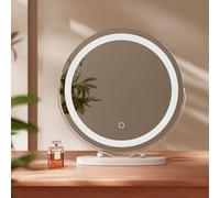 EMKE Hollywood Illuminated Mirror with Touch Control Dimmable 3 Light Colours with Lighting White LED Cosmetic Mirror 360° Rotatable