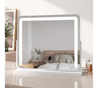 Emke Hollywood Makeup Mirror With Lights, Tabletop Mirror With Dimmable, Touch, 360 Rotation, 50 X 42Cm, White