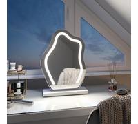 EMKE Hollywood Vanity Mirror with Lights - Hollywood Makeup Mirror with Smart Touch Control, Memory Dimmable Lights, 3 Lighting Modes, Irregular Cloud Shape Hollywood Cosmetic Mirror, 440x300mm, White