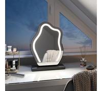 EMKE Hollywood Vanity Mirror with Lights - Hollywood Makeup Mirror with Smart Touch Control, Memory Dimmable Lights, 3 Lighting Modes, Irregular Cloud Shape Hollywood Cosmetic Mirror, 430x300mm, Black