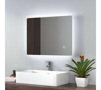 Emke Illuminated Led Bathroom Mirror With Demister Pad Wall Mounted Dimmable Led Bathroom Mirror, 450X600mm