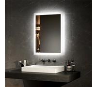 EMKE Led Bathroom Vanity Mirror - Thin Bathroom Wall Mounted Makeup Mirror with LED Lights, Touch Switch, Demister Pad Waterproof IP44 45x60cm (450 x 600 x 35 mm)