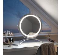 Emke Led Hollywood Makeup Mirror Round 360 Rotation With Touch, Dimmable And Memory Function, 500mm, White