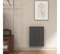 Emke Modern Flat Panel Radiator Horizontal Single High Thermal Conductivity Heating Anthracite, 600X450mm