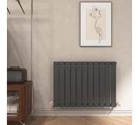 Emke Modern Flat Panel Radiator Horizontal Single High Thermal Conductivity Heating Anthracite, 600X830mm