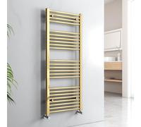 EMKE Modern Gold Towel Radiator, 1200 x 500mm, Heated Towel Rail for Bathrooms, 1749 BTU / 512 W, Space-Saving, Easy Installation