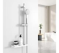 EMKE Shower Rail Set with Hand Shower, Shower System with Shower Rail 70 cm Shower Set with Soap Holder and 1.5 m Shower Hose, Shower Set for Bathroom Chrome