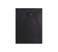 EMKE SMC Shower Tray 120 x 90 cm Non-Slip Shower Tray 90 mm Outlet Cut to Size Rectangular Shower Trays Black