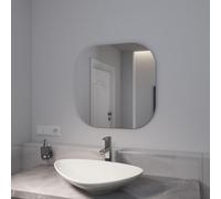 EMKE Square Bathroom Mirror, Wall-Mounted Mirrors for Vanity, Frameless Wall Mirrors Decorative Hanging Mirrors for Bathroom, Living Room, Entryways Hallway, 50x50mm