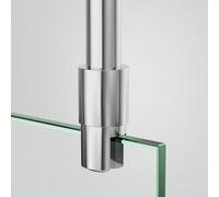 EMKE Stabilising Bar Shower Grab Rail 50 cm 360° Adjustable Shower Screen Stabiliser for Shower Screens Support Bar for Glass Thickness for 6-10 mm