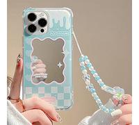 Emlivi Case for iPhone XS Max with Pearls Bracelet Flowers Fashion Mobile Phone Case Wave Protective Case Cute Strawberry Bumper Cover Soft Silicone TPU Girl Case for iPhone XS Max, Mirror