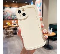 Emlivi Compatible With iPhone 11 Pro Curly Wave Frame Mobile Phone Case - Plain Aesthetic Soft Silicone TPU Bumper for Men Girls - Shockproof Protective