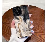 Emlivi iPhone 15 Zebra Case Mobile Phone Case Fashion Wave Simple Cute Zebra Stripes Pattern Wave Design Soft TPU Bumper Cover Matte Hard PC Camera Protective Case Men Women Silicone Case Ink Painting